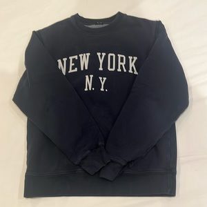 Brandy Melville navy Crewneck, New York NY.